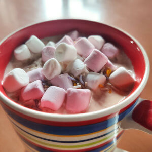 Luxury hot chocolate with marshmallows