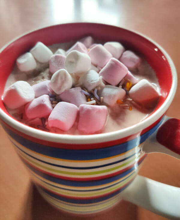 Luxury hot chocolate with marshmallows