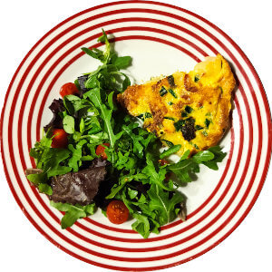 Spinach and chorizo frittata